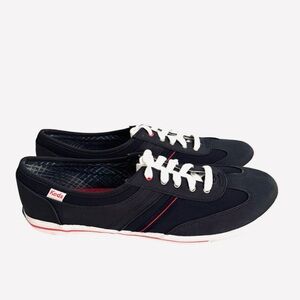 Keds Low Top Sneakers Lace Up Navy Blue Red Accent Size 10
